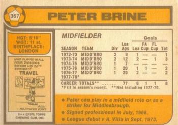 1978-79 Topps #367 Peter Brine Back