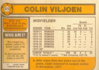 1978-79 Topps #373 Colin Viljoen Back