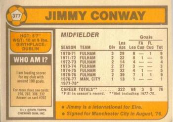 1978-79 Topps #377 Jimmy Conway Back