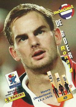 1998 Panini World Cup #49 Ronald De Boer Back