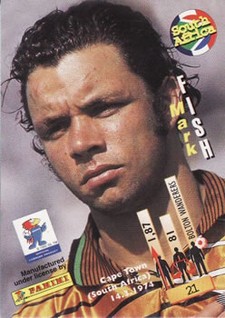 1998 Panini World Cup #21 Mark Fish Back