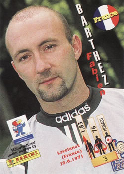 1998 Panini World Cup #3 Fabien Barthez Back