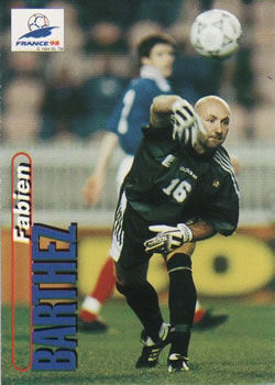 1998 Panini World Cup #3 Fabien Barthez Front