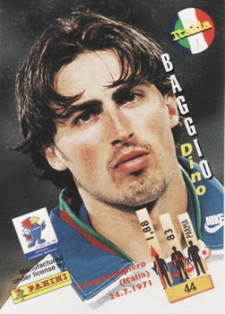 1998 Panini World Cup #44 Dino Baggio Back
