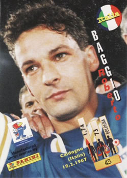 1998 Panini World Cup #45 Roberto Baggio Back