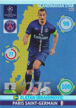 2014-15 Panini Adrenalyn XL UEFA Champions League - Scandinavian Stars #NE09 Zlatan Ibrahimovic Front