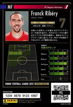 2013 Panini Football League (PFL01) #126 Franck Ribery Back