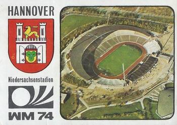1974 Panini FIFA World Cup Munich Stickers #78 Niedersachsenstadion Front