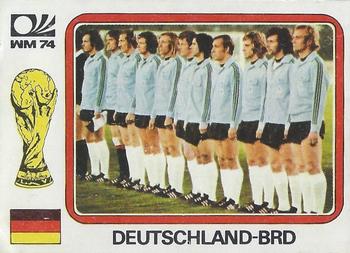 1974 Panini FIFA World Cup Munich Stickers #80 Echipa W. Germany Front