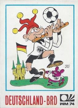 1974 Panini FIFA World Cup Munich Stickers #81 West Germany Caricature Front