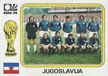 1974 Panini FIFA World Cup Munich Stickers #182 Echipa Iugoslavia Front