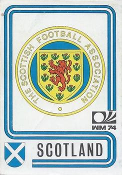 1974 Panini FIFA World Cup Munich Stickers #198 Scotland Association Badge Front