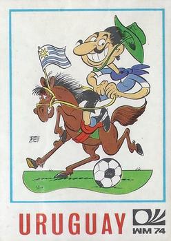 1974 Panini FIFA World Cup Munich Stickers #217 Uruguay Caricature Front
