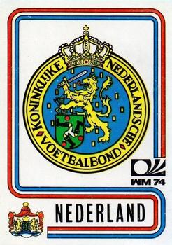 1974 Panini FIFA World Cup Munich Stickers #232 Stema Olanda Front