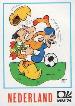 1974 Panini FIFA World Cup Munich Stickers #234 Holland Caricature Front