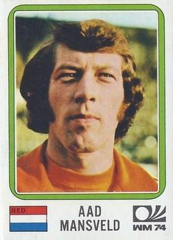 1974 Panini FIFA World Cup Munich Stickers #238 Aad Mansveld Front