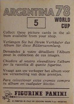 1978 Panini FIFA World Cup Argentina Stickers #5 Poster Italia 1934 Back