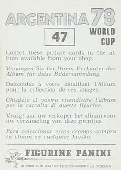 1978 Panini FIFA World Cup Argentina Stickers #47 Daniel Pedro Killer Back