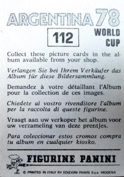 1978 Panini FIFA World Cup Argentina Stickers #112 Paolo Rossi Back