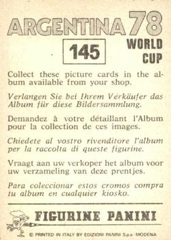 1978 Panini FIFA World Cup Argentina Stickers #145 Manfred Burgsmuller Back