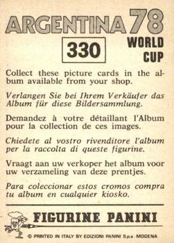 1978 Panini FIFA World Cup Argentina Stickers #330 David Stewart Back