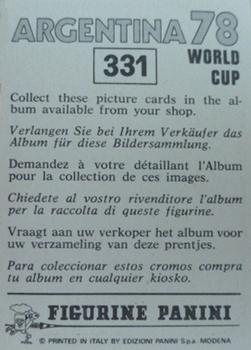 1978 Panini FIFA World Cup Argentina Stickers #331 Belgium Federation Back