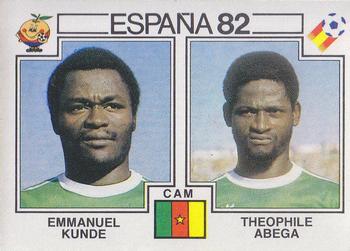 1982 Panini FIFA World Cup Spain Stickers #95 Emmanuel Kunde / Theophile Abega Front