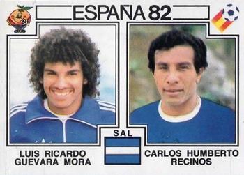 1982 Panini FIFA World Cup Spain Stickers #220 Luis Ricardo Guevara Mora / Carlos Humberto Recinos Front