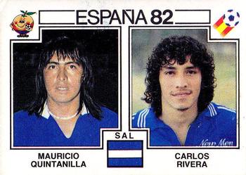 1982 Panini FIFA World Cup Spain Stickers #227 Mauricio Quintanilla / Carlos Rivera Front