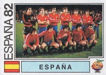 1982 Panini FIFA World Cup Spain Stickers #293 Espana (team) Front