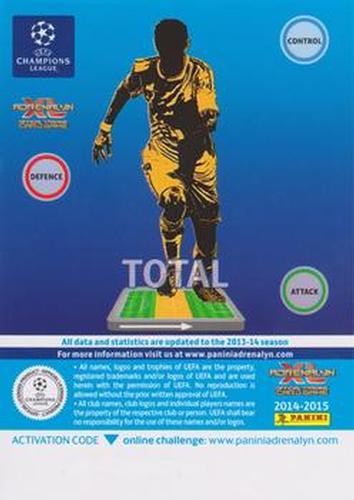 2014-15 Panini Adrenalyn XL UEFA Champions League - Limited Editions XXL Size #BAY-RF Franck Ribery Back