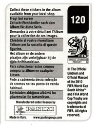 2010 Panini FIFA World Cup Stickers (Black Back) #120 Gonzalo Higuain Back