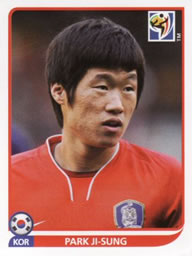 2010 Panini FIFA World Cup Stickers (Black Back) #154 Park Ji-Sung Front
