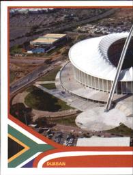 2010 Panini FIFA World Cup Stickers (Black Back) #8 Durban Stadium Front