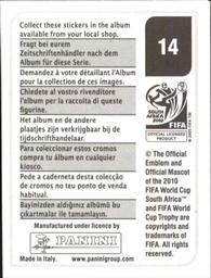 2010 Panini FIFA World Cup Stickers (Black Back) #14 Free State Stadium Back