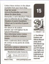2010 Panini FIFA World Cup Stickers (Black Back) #15 Free State Stadium Back
