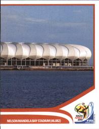 2010 Panini FIFA World Cup Stickers (Black Back) #17 Nelson Mandela Bay Stadium Front