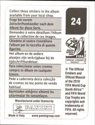 2010 Panini FIFA World Cup Stickers (Black Back) #24 Loftus Versfeld Stadium Back