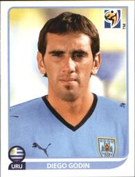 2010 Panini FIFA World Cup Stickers (Black Back) #72 Diego Godin Front