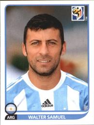 2010 Panini FIFA World Cup Stickers (Black Back) #111 Walter Samuel Front