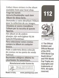 2010 Panini FIFA World Cup Stickers (Black Back) #112 Nicolas Otamendi Back