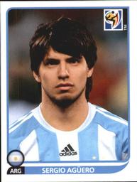 2010 Panini FIFA World Cup Stickers (Black Back) #121 Sergio Aguero Front