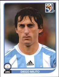 2010 Panini FIFA World Cup Stickers (Black Back) #123 Diego Milito Front