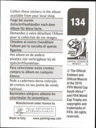 2010 Panini FIFA World Cup Stickers (Black Back) #134 Ayila Yussuf Back
