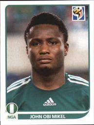 2010 Panini FIFA World Cup Stickers (Black Back) #135 John Obi Mikel Front