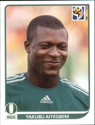 2010 Panini FIFA World Cup Stickers (Black Back) #143 Yakubu Aiyegbeni Front