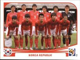2010 Panini FIFA World Cup Stickers (Black Back) #144 Korea Republic - Team Front