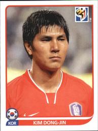 2010 Panini FIFA World Cup Stickers (Black Back) #151 Kim Dong-Jin Front