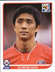 2010 Panini FIFA World Cup Stickers (Black Back) #152 Oh Beom-Seok Front