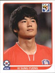 2010 Panini FIFA World Cup Stickers (Black Back) #157 Ki Sung-Yueng Front